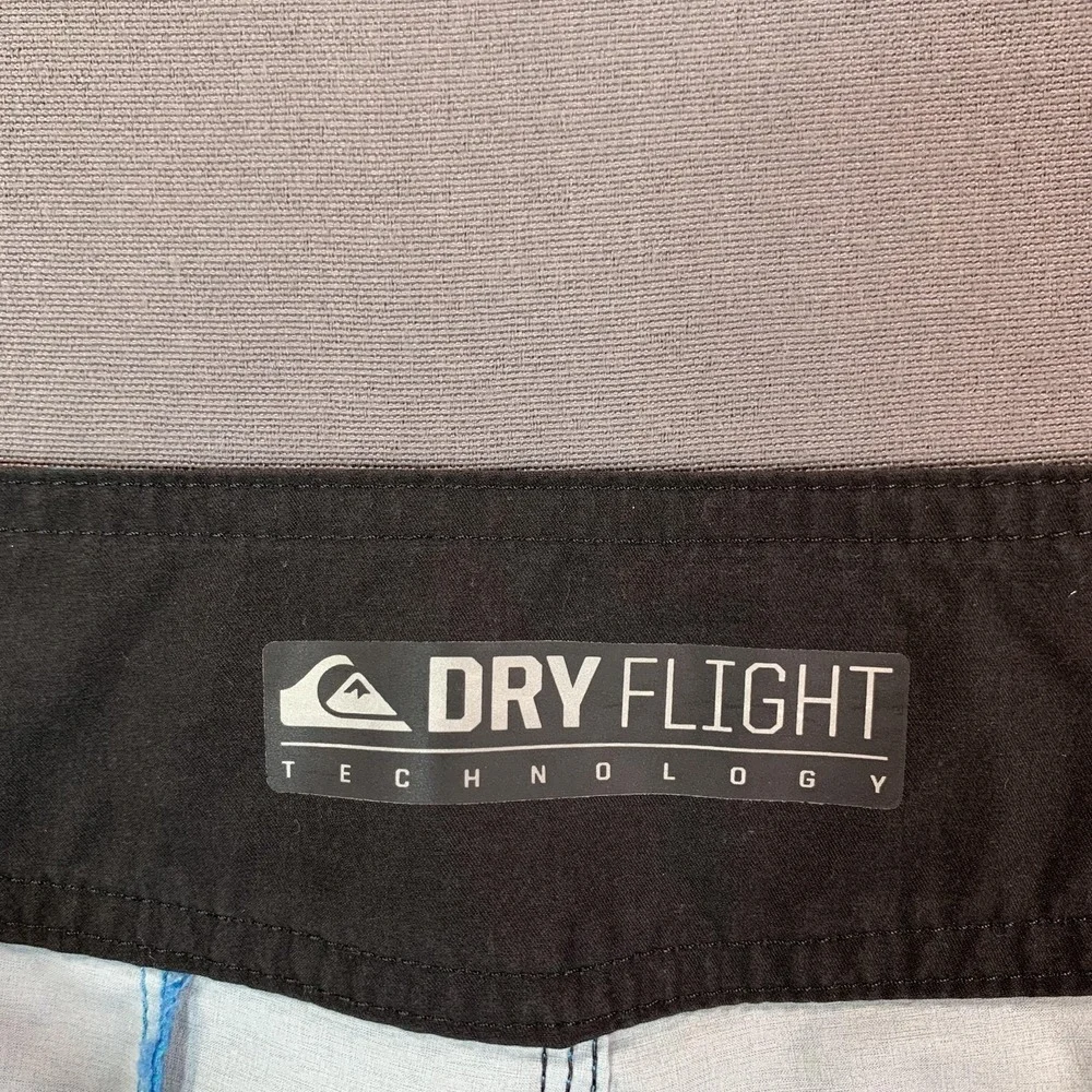 Quiksilver Board Shorts Mens‎ 36 Blue AG47 DryFlight Quick Dry Surf Zip Pocket